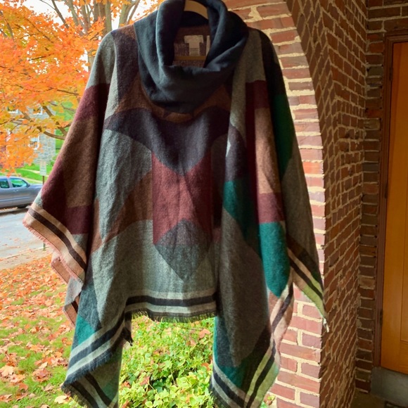 FREE PEOPLE Willow Cowl Neck Fall Poncho Sweater - Picture 1 of 5